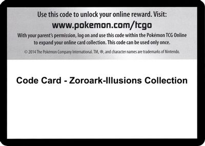 Code Card - Zoroark-Illusions Collection