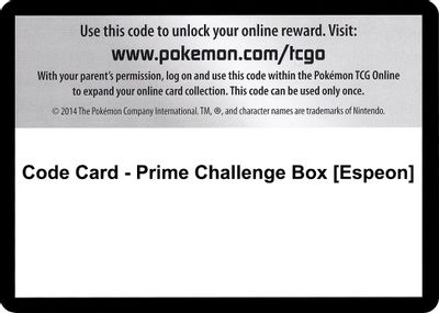 Code Card - Prime Challenge Box [Espeon]