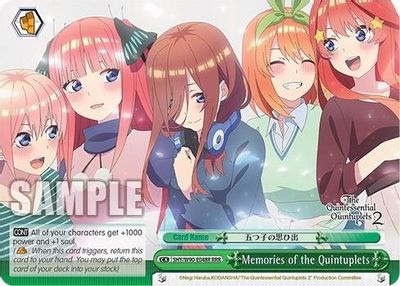 Memories of the Quintuplets (RRR)