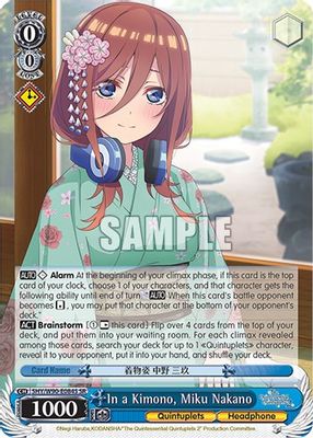 In a Kimono, Miku Nakano (SR)