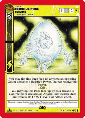 Cosmic Lightning Cyclone