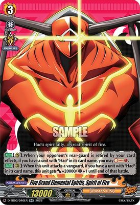 Five Grand Elemental spirits, Spirit of Fire