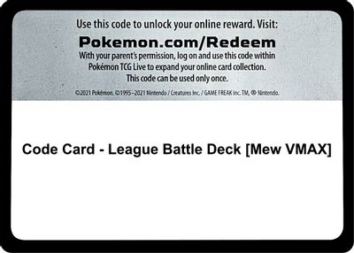 Code Card - League Battle Deck [Mew VMAX]