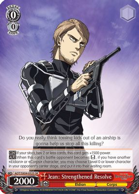 Jean: Strengthened Resolve (SR)