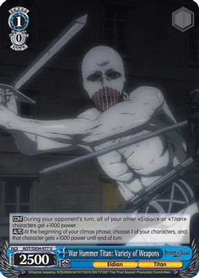War Hammer Titan: Variety of Weapons