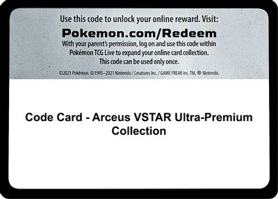 Code Card - Arceus VSTAR Ultra-Premium Collection