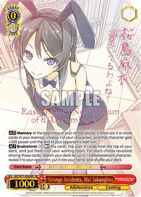 Strange Incidents, Mai Sakurajima (SEC)