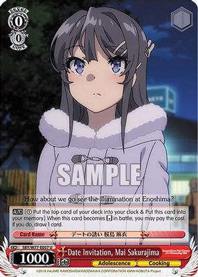 Date Invitation, Mai Sakurajima