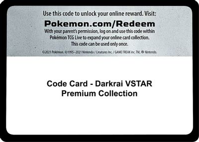 Code Card - Darkrai VSTAR Premium Collection