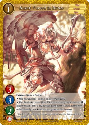 Kezef, Versed in Battle