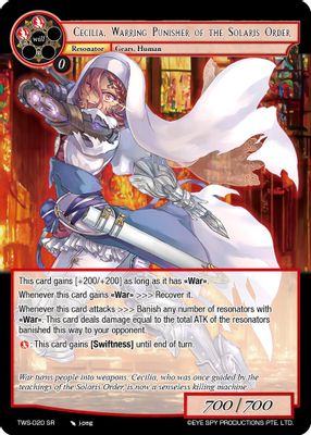 Cecilia, Warring Punisher of the Solaris Order