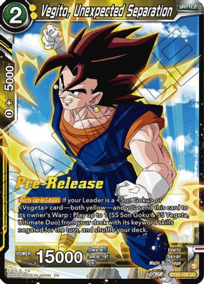 Vegito, Unexpected Separation