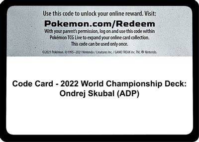 Code Card - 2022 World Championship Deck: Ondrej Skubal (ADP)