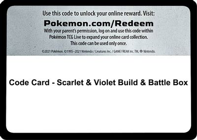 Code Card - Scarlet & Violet Build & Battle Box
