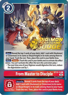 From Master to Disciple (Judge Pack 3)
