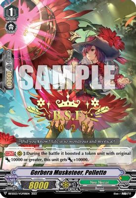 Gerbera Musketeer, Pollette (BCS Hot-Stamp)