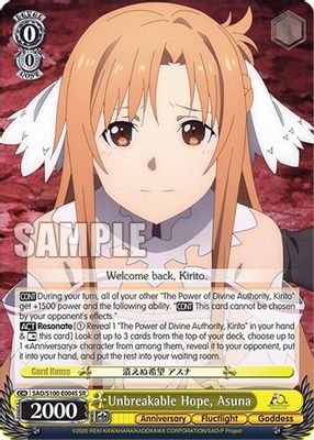Unbreakable Hope, Asuna (SR)