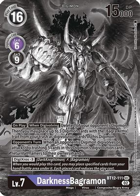 DarknessBagramon (Alternate Art) (Black & White)