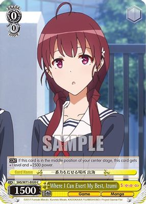 Where I Can Exert My Best, Izumi