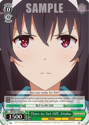 Time to Set Off, Utaha