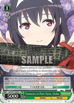 Fantasies in Poor Taste, Utaha