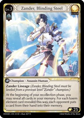 Zander, Blinding Steel