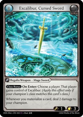 Excalibur, Cursed Sword