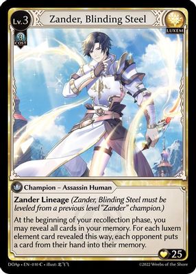 Zander, Blinding Steel