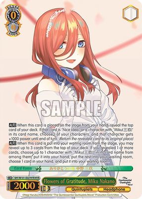 Flowers of Gratitude, Miku Nakano (HYR)