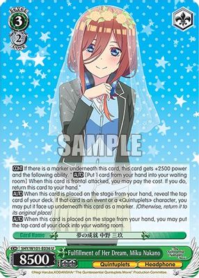 Fulfillment of Her Dream, Miku Nakano