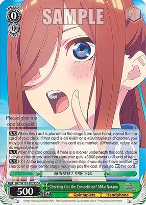 Checking Out the Competition? Miku Nakano (SR)