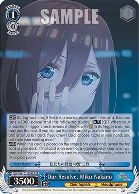 Our Resolve, Miku Nakano (SR)
