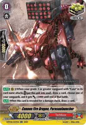 Cannon Fire Dragon, Parasaulauncher