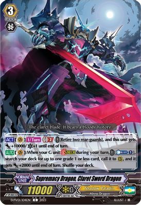 Supremacy Dragon, Claret Sword Dragon