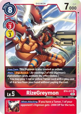 RizeGreymon - BT4-017 (Resurgence Booster Reprint)