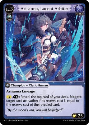 Arisanna, Lucent Arbiter