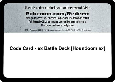 Code Card - ex Battle Deck [Houndoom ex]