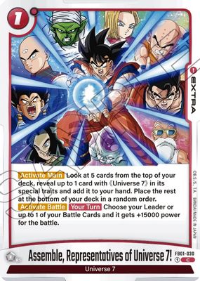 Assemble, Representatives of Universe 7!