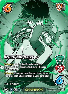 Izuku Midoriya (Hero League Championship 2023 Chrome Rare - Champion)