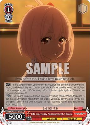 Life Expectancy Announcement, Chisato