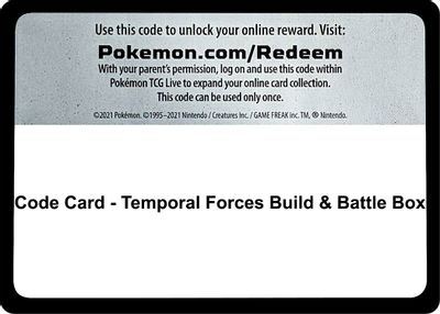 Code Card - Temporal Forces Build & Battle Box