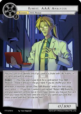 Robert, AAA Analyzer