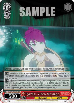 Pyrrha: Video Message