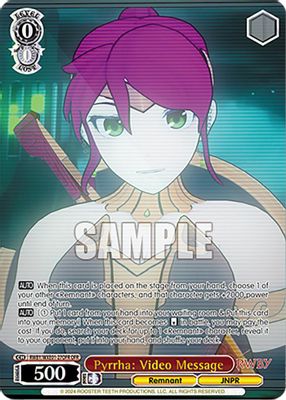 Pyrrha: Video Message (OFR)