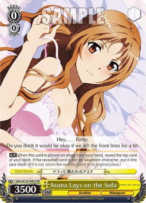 Asuna Lays on the Sofa