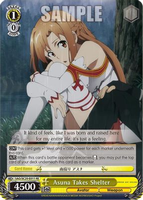Asuna Takes Shelter