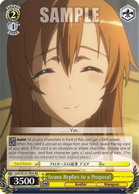 Asuna Replies to a Proposal (TD)