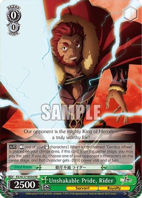 Unshakable Pride, Rider