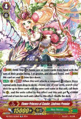 Flower Princess of Candor, Lindroos Premier