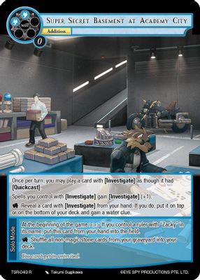 Super Secret Basement At Academy City
